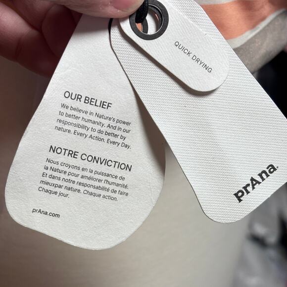 NWT prAna Marine Street Swim Top High Neck Striped Swimming Bikini Top Size Med - Picture 7 of 9